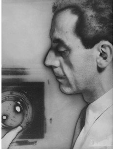Man Ray (with camera) selfportrait with camera, profile portrait of...