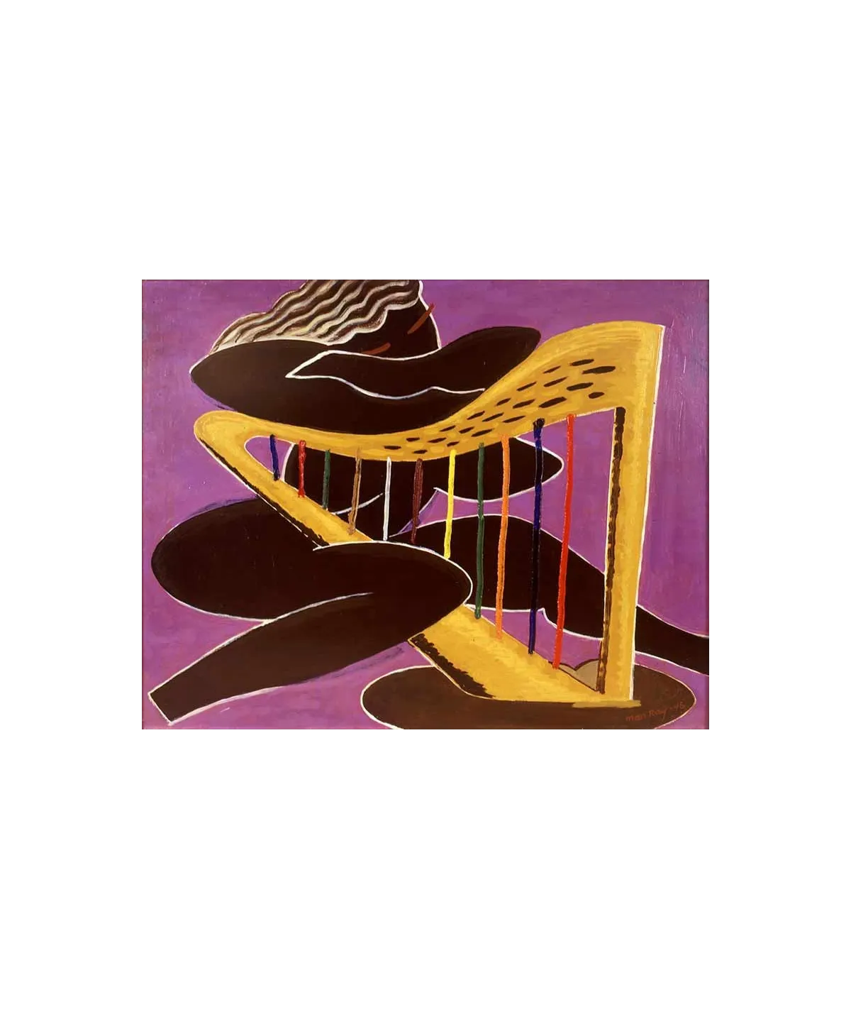 manray|Man Ray photo / TELIMAGE|Woman with harp n°II||Painting