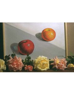 Composition with "Adam and Eve (Two apples)" still-life apples rose...
