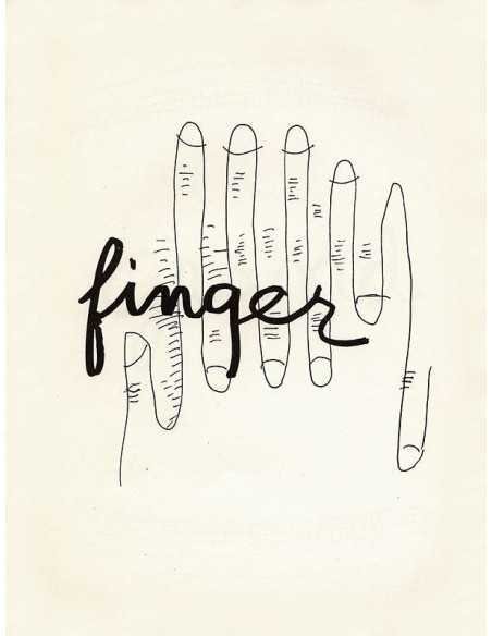 Finger dessin pour illustrer la lettre F Alphabet for Adults - 1948...