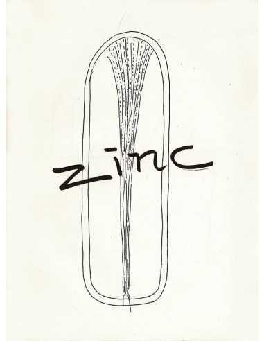 Zinc dessin pour illustrer la lettre Z Alphabet for Adults - 1948 (...