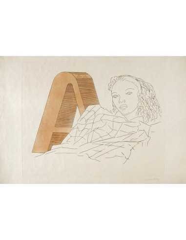 "A" (Ady) eau-forte à l'aquatinte sur papier Japon, 51 x 66 cm, en ...