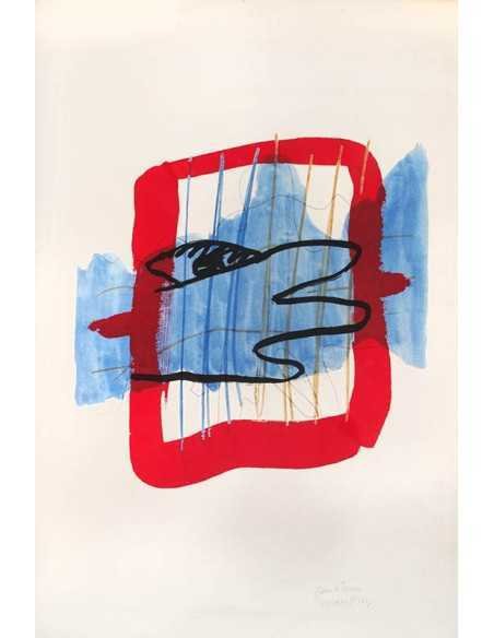 Sans titre pochoir couleur et phototypie, 80 x 59,5 cm, en 120 ex. ...