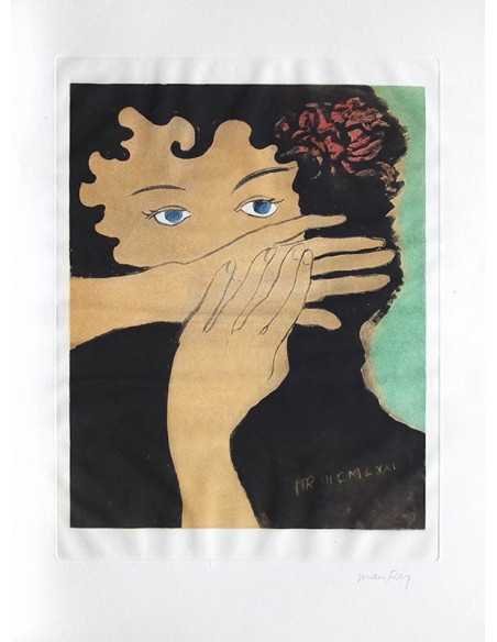 Julie eau-forte couleur à l'aquatinte, 67 x 51 cm, en 100 ex. Editi...