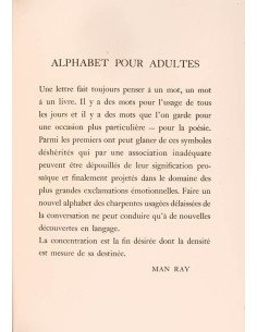 Alphabet pour Adultes introductory text of the Edition Pierre Belfo...