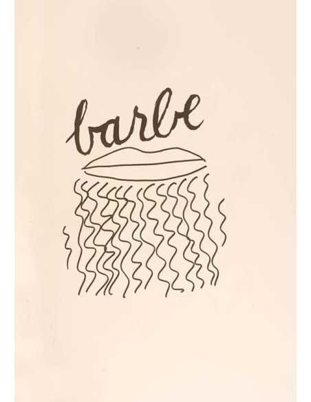 barbe "beard" (Alphabet pour Adultes) Drawing  to illustrate the le...