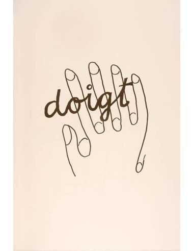 doigt "finger" (Alphabet pour Adultes) Drawing  to illustrate the l...