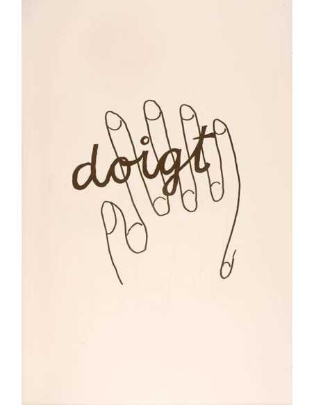 doigt "finger" (Alphabet pour Adultes) Drawing  to illustrate the l...