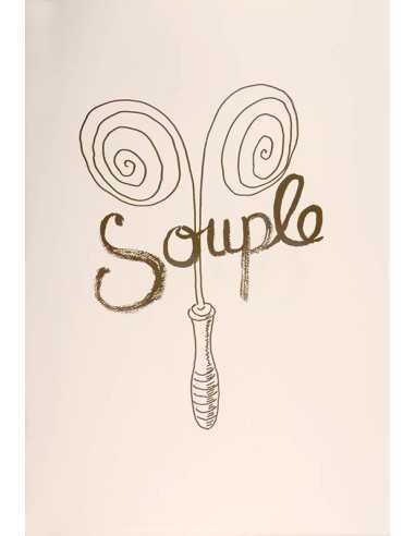 souple "soft" (Alphabet pour Adultes) Drawing  to illustrate the le...
