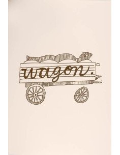 wagon (Alphabet pour Adultes) Drawing  to illustrate the letter W (...