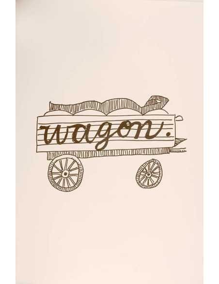 wagon (Alphabet pour Adultes) Drawing  to illustrate the letter W (...