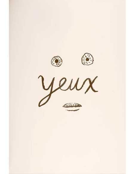 yeux "eyes" (Alphabet pour Adultes) Drawing  to illustrate the lett...