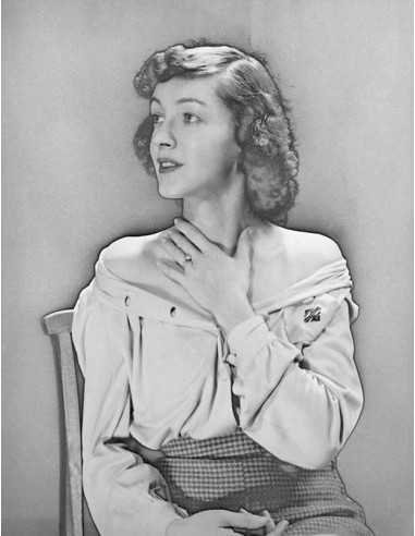 Unidentified woman portrait woman sitting facing half-length shot p...