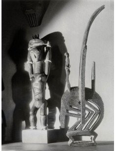 Statue africaine Statuette Attié et cimier Bamana Africaine, collec...