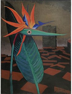 L'incompris / The Misunderstood Oil on canvas, a Strelitzia “bird o...