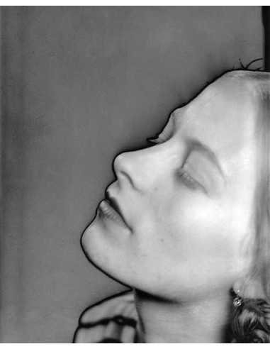 Profile unidentified woman Close-up of a woman's face in profile - ...