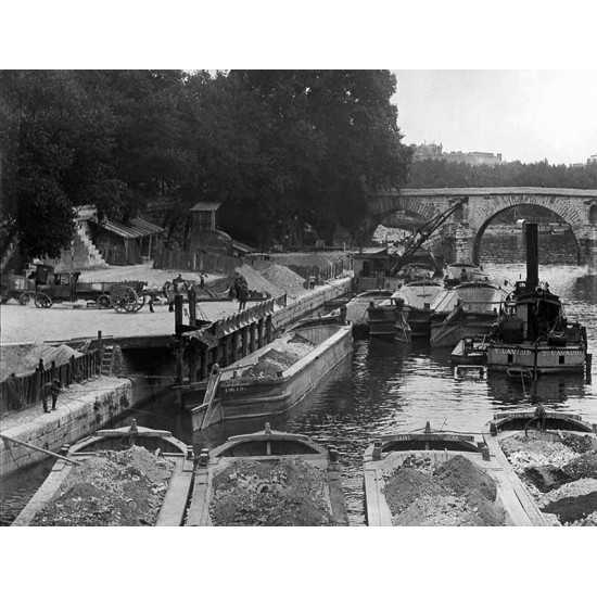 Péniches, pont Marie, Paris