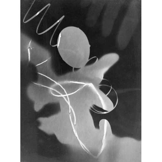 Rayographie forme transparente ressort avec ficelle doigts Rayographie