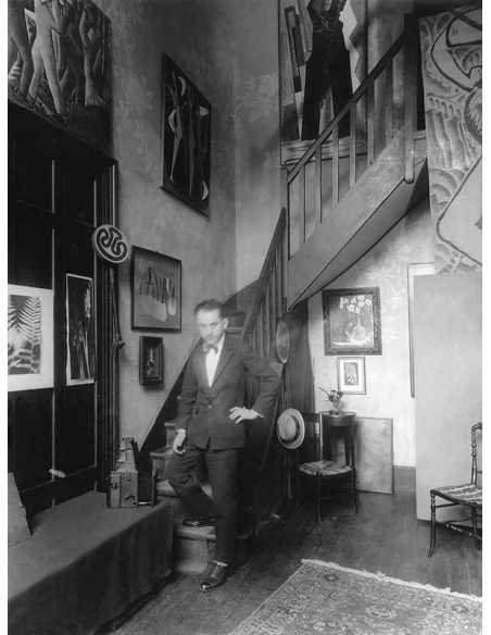 Selfportrait Man Ray in workshop at 31 bis rue Campagne Première st...