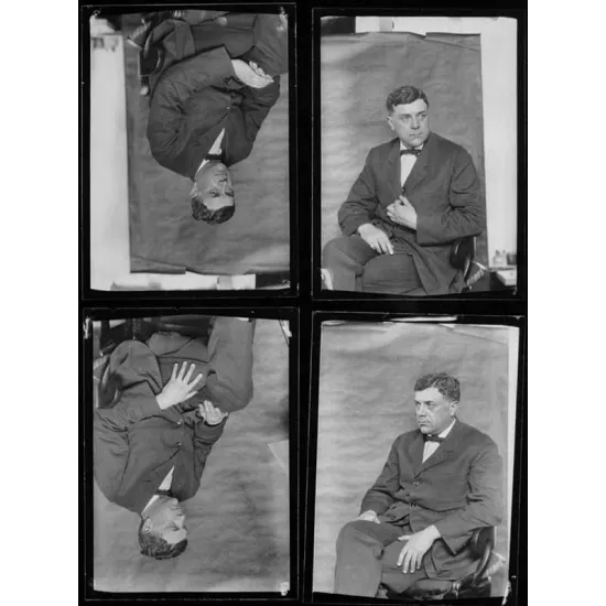 Georges Braque planche contact quatre poses assis de profil - peint...