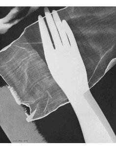 Rayography (hand on gauze) hand with 4 fingers on gauze Album Photo...