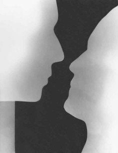 Rayography 2 visages profiles two faces in profile facing each othe...
