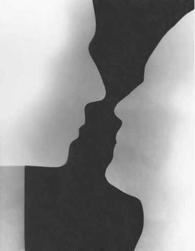 Rayography 2 visages profiles two faces in profile facing each othe...