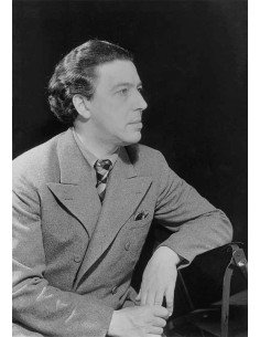 André Breton portrait homme assis de profil accoudé à sa chaise - é...