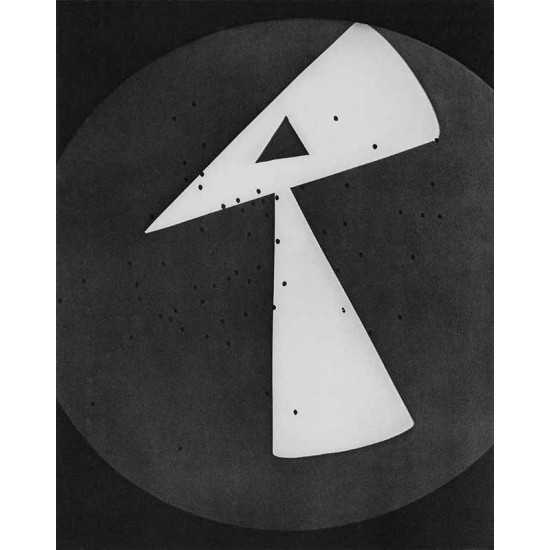 Rayographie (2 cônes) assemblage de 2 cônes dans un cercle transluc...