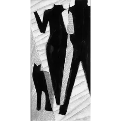 manray|Man Ray photo / TELIMAGE|no title (couple and cat)||Drawing