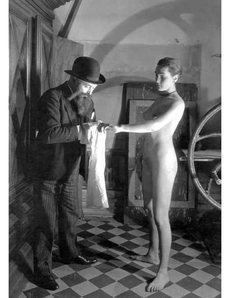 Meret Oppenheim et Louis Marcoussis femme nue et homme avec barbe e...