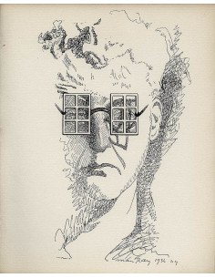 Les Mains Libres, p.191 : Selfportrait drawing by Man Ray selfportr...