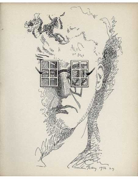 Les Mains Libres, p.191 : Autoportrait autoportrait, dessin de Man ...