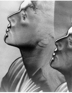 solarized profiles two profiles of the same woman superposition pro...