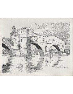 Les Mains Libres, p.5 : Avignon bridge Les Mains Libres (p.5), draw...