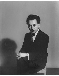 Man Ray Selfportrait Man Ray seatting on stool legs folded watch on...